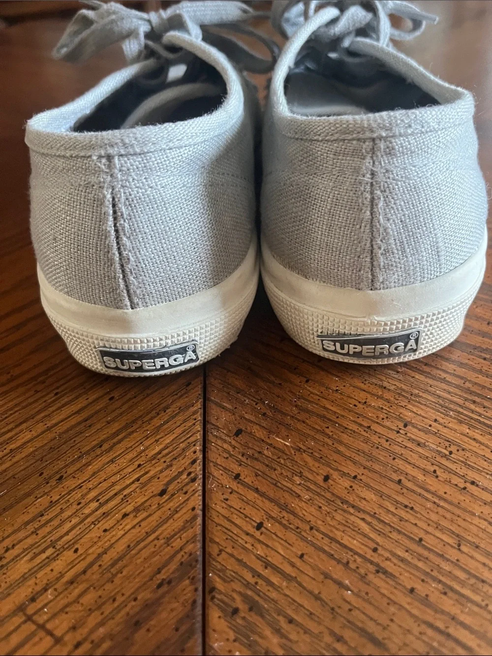 Superga Light Gray Canvas Low-Top Sneakers